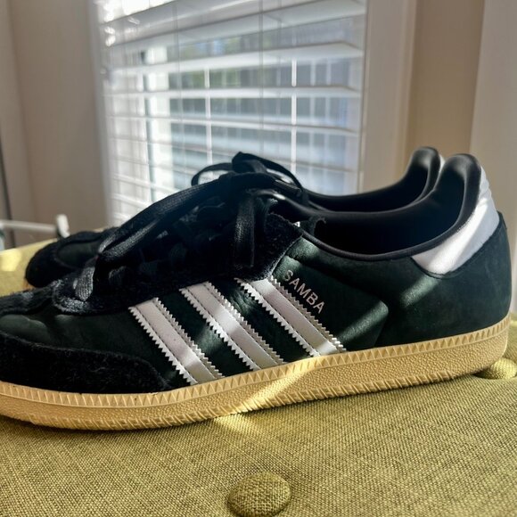Black/Matte Silver Genuine ADIDAS SAMBA - Size 12 women - Picture 5 of 6